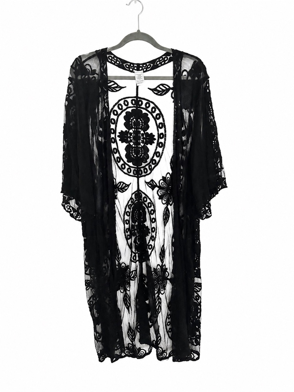 Black Sheer Lace swim Cover-Up - Women size XXL